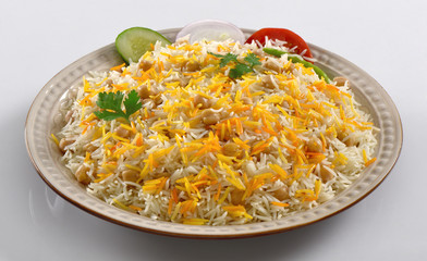 Chana Pulao or Chana Biryani