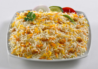 Chana Pulao or Chana Biryani