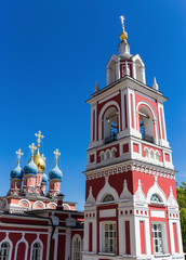 Fototapeta na wymiar Old Church in the park Zaryadye on Kotelnicheskaya Embankment, Moscow, Russia.