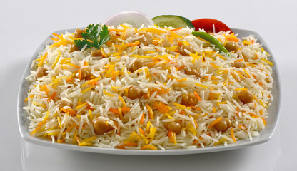 Chana Pulao or Chana Biryani