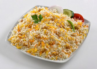 Chana Pulao or Chana Biryani