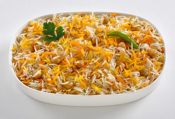 Chana Pulao, Boiled Chick pea with Basmati Rice