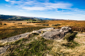 Autumn in Peak District National Park, Grindleford, Derbyshire, England, UK
