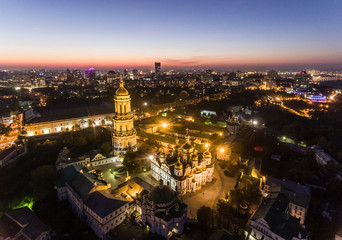 Obraz premium Aerial view of Kiev Pechersk Lavra, Kiev, Kyiv, Ukraine.