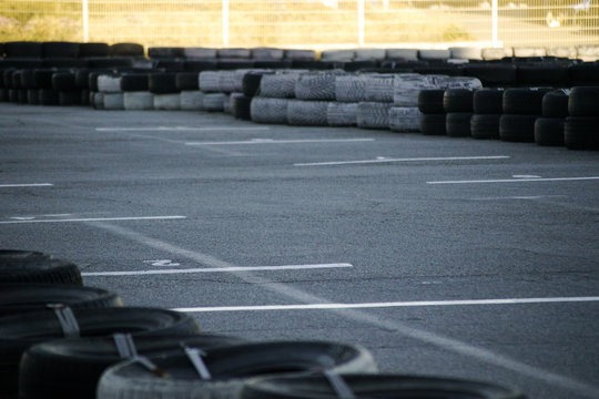 Starting line of the race track