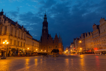 Naklejka premium widok na słynne polskie miasto Wrocław