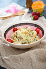 Scallop leek with basmati rice