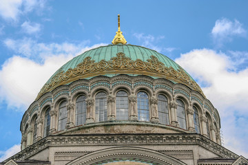 Obraz premium Dome of Naval Cathedral of St Nicholas at Kronstadt, Russia