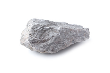 rock isolated on white background. gray stone isolated