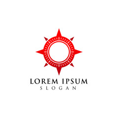 compass logo design. navigation icon symbol