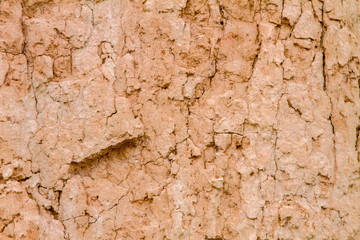 natural background of clay soil cut off the coast