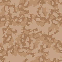 UFO military camouflage seamless pattern in different shades of beige and brown colors