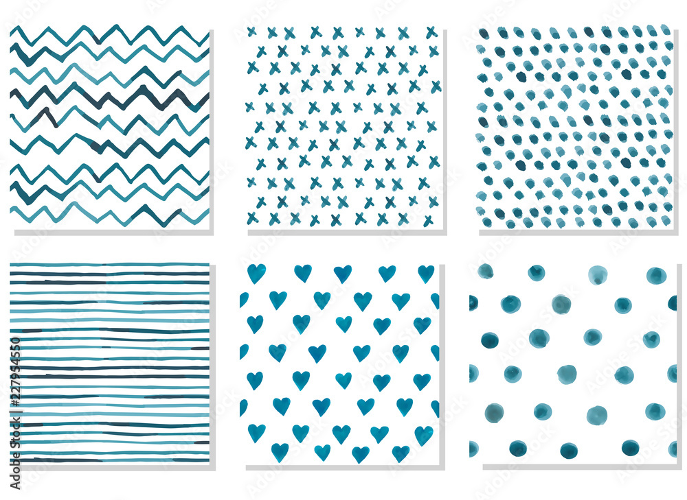 Aufkleber set of vector waterlocor seamless pattern. endless texture can be used for wallpaper, pattern fills,