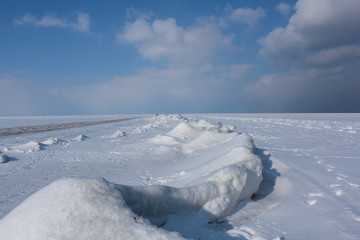 frozen sea morze zima bałtyk