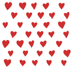 Vector handdrawn heart seamless pattern (tiled). Retro hand drawn ornament..