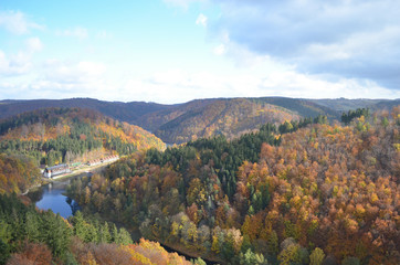 autumn lake forest jesień polska