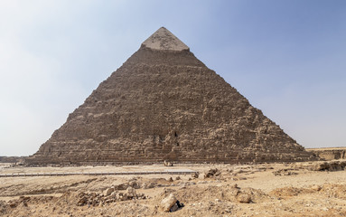 The Pyramid of Khafre or of Chephren, is the second-tallest and second-largest of the Ancient...
