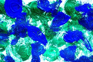 An abstract gouache painting