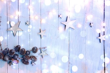 Weihnachtlicher Hintergrund - Sterne im Lichterglanz
