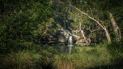waterfall in the mountains