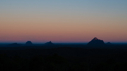 sunset in the mountains