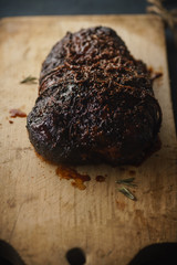 Slow-cooked pork with sugar glazing
