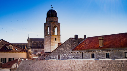 Fototapeta na wymiar Tower in the beautiful old town of Dubrovnik