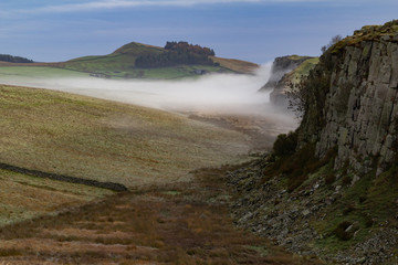 Mist at Peel crags, Northumberland