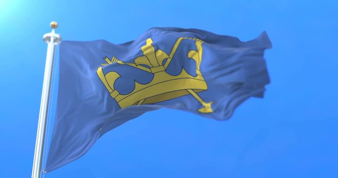 Flag of the english county of Suffolk in the East of England. Loop