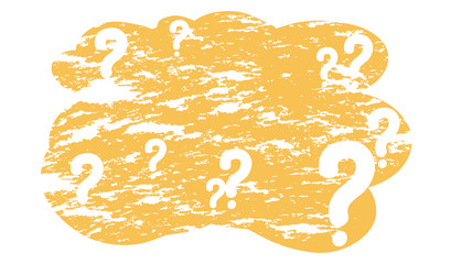 Vector banner with question mark. Frame for text. Frame for the banner. Cartoon frame for text.