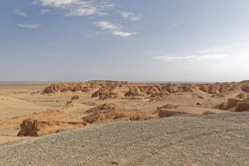 Fototapeta na wymiar Gravel on the edge of the desert.