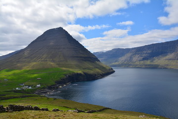 Vidoy Island in Faroe Islands Viðoy and Viðareiði village