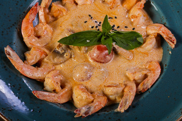Shrimp cocktail with sauce