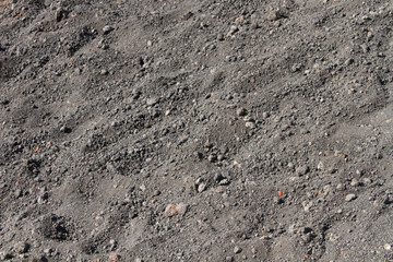 The soil on the slopes of the volcano Etna in Sicily