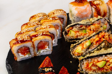 Sushi and rolls mix