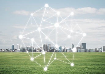 Fototapeta premium Networking and social communication as means for effective busin