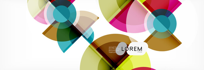 Abstract background bright circles geometric design