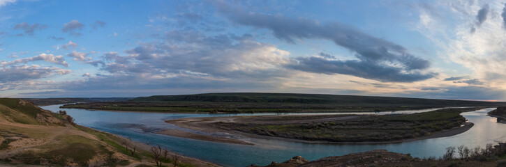 sky with clouds and sun