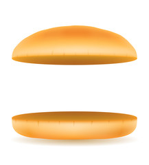 fresh crispy burger bun stock vector illustration