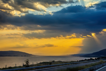 Naklejka premium Lake Volvi Greece 