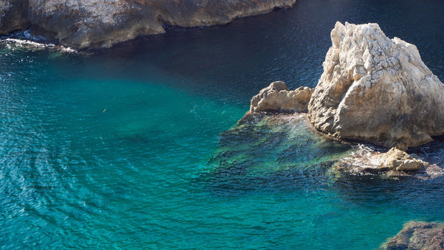 Turquoise Blue Water in Adriatic Coast in Croatia © Carolin