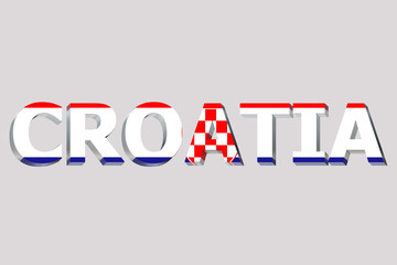 Flag of Croatia on a text background.