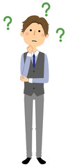 若い男性　疑問