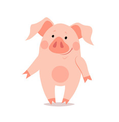 Obraz na płótnie Canvas Cartoon little pig. The year of the pig.