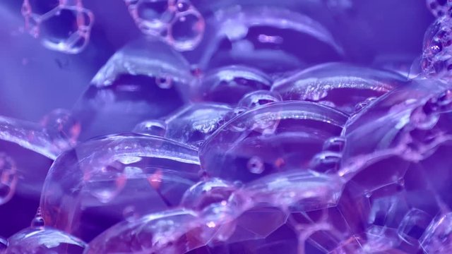 Elegant, detailed, delightful and colorful animated macro bubble visuals.