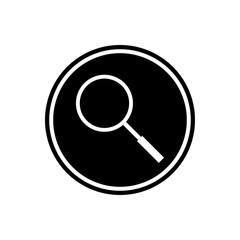 Magnifier round flat icon