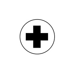 Black and white vector cross.