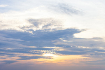 sky background with nice clouds on bright blue sky