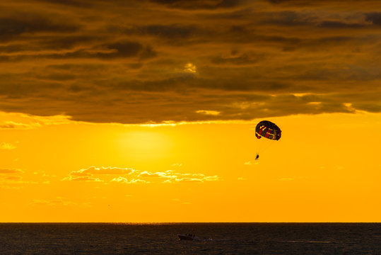 Flying baloon over the Black Sea