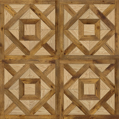 Naklejka premium Natural wooden background, grunge parquet flooring design seamless texture